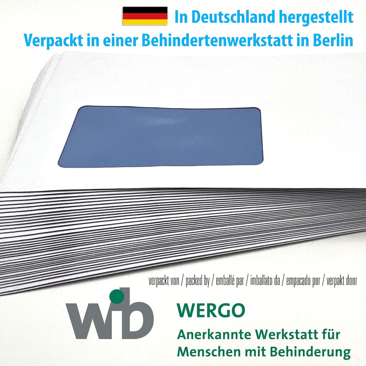 umschlag-discount - Briefumschläge DIN lang mit Fenster für Laserdrucker geeignet (250 Stück), selbs