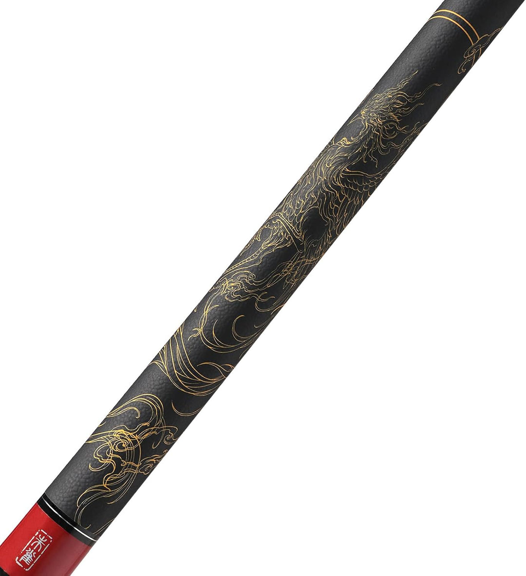CUESOUL mythologische Symbole 58 Zoll 19oz Pool Cue Stick, 13mm TIPP zhuque, zhuque