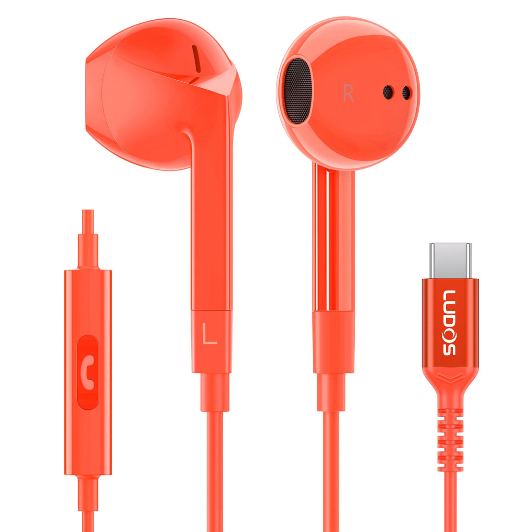LUDOS FEROX Kopfhörer In Ear Kopfhörer mit Kabel und Mikrofon, 5 Jahre Garantie, In Ear Ohrhörer, 3,