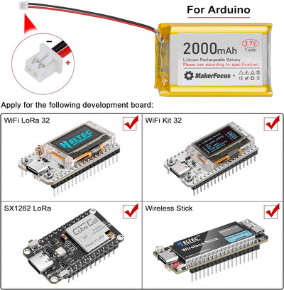 4 Stück 3,7V 2000mAh Lithium Batterie 1S 1C LiPo Akku mit Schutzplatine, Isolierband und Micro JST 1