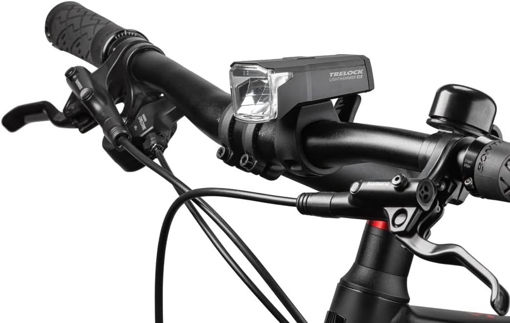 TRELOCK Fahrradlicht LS 440 LIGHTHAMMER 40 LUX – USB Ladefunktion – 60 m Sichtweite – 10 Stunden Leu