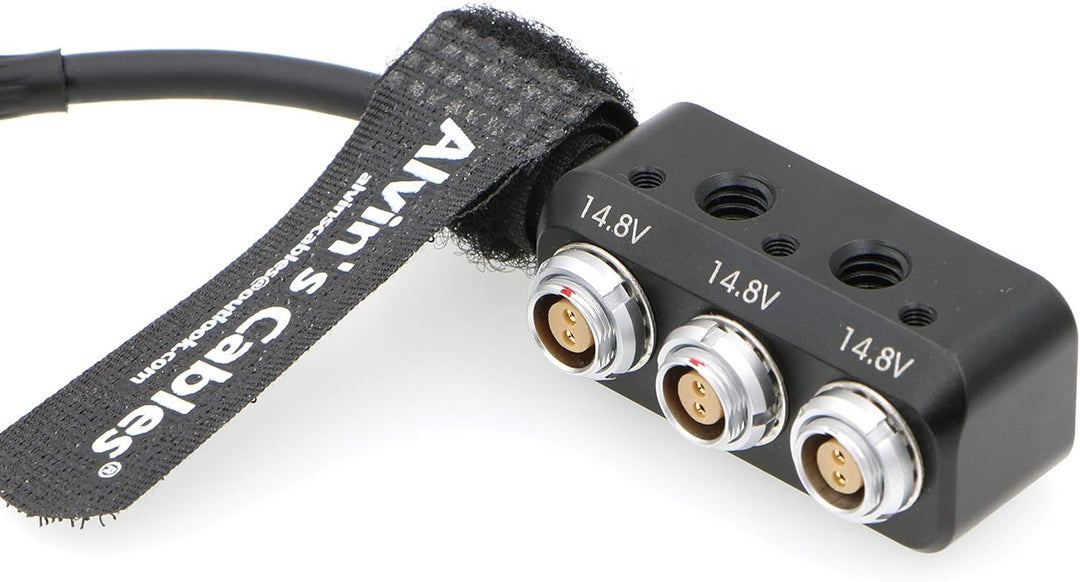 Alvin's Cables 1 bis 3 Mini Power Splitter Box Kabel 2 Pin Stecker zu 3 2 Pin Buchse Box für ARRI RE