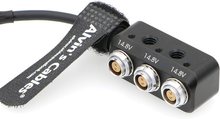 Alvin's Cables 1 bis 3 Mini Power Splitter Box Kabel 2 Pin Stecker zu 3 2 Pin Buchse Box für ARRI RE