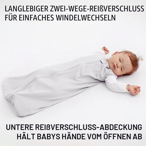 Mama Cheetah Baby-Schlafsack, 0,5 Tog, Bio-Baumwolle, tragbare Decke mit Zwei-Wege-Reissverschluss,