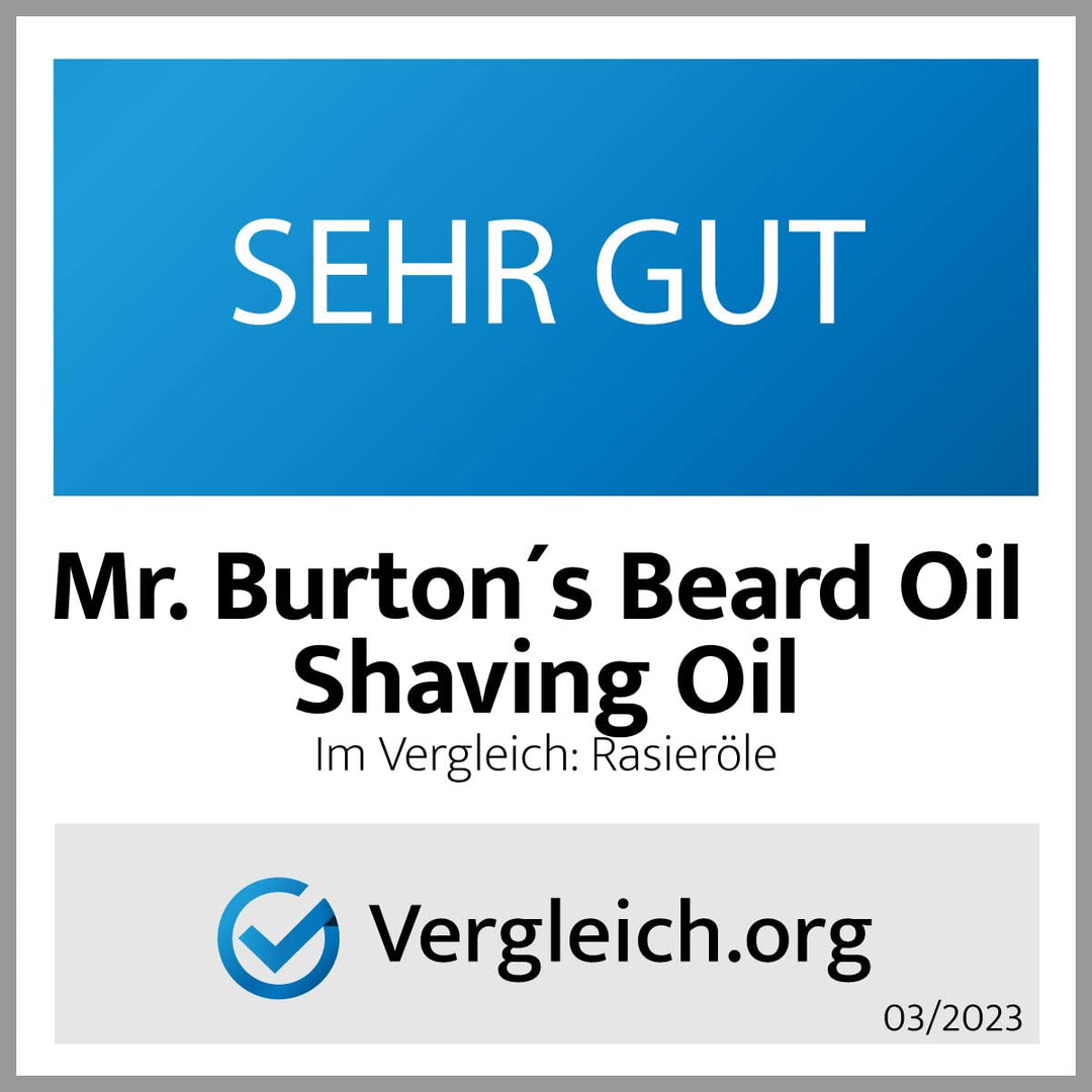 Bartöl für die Bartpflege von Mr. Burton´s Beard Oil - PURE - duftneutral - 50ml Bart Öl - 100% natü