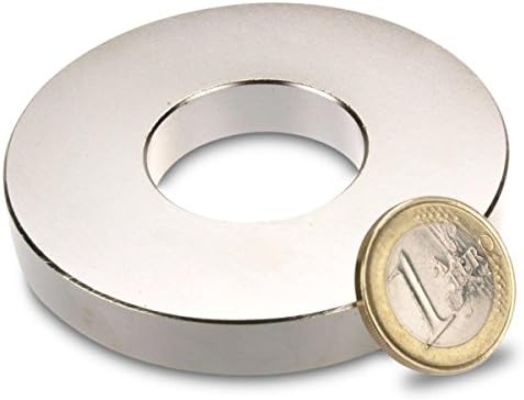 Ringmagnet Ø 70,0 x 30,0 x 10,0 mm (magnets4you) - Magnetring aus N42 Nickel - hält 45 kg, Neodym Su