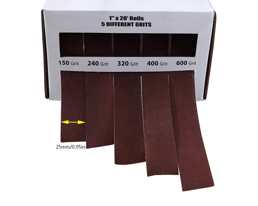 Meichoon Schleifpapier Schleifpapier mit Spender Körnung 150 240 320 400 600 Schleifpapierrolle für