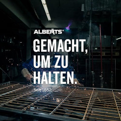 Alberts 213053 Flechtzaun-Einzeltorverschluss | Drücker und Rosette besteht aus Aluminium | galvanis