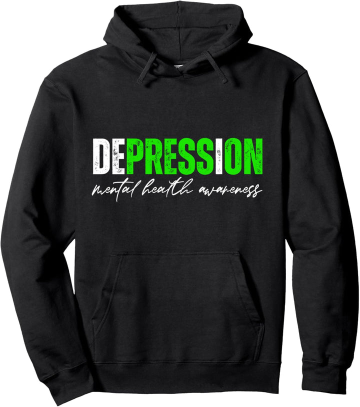 Depression Press On Mental Mentale Gesundheit ist wichtig Pullover Hoodie