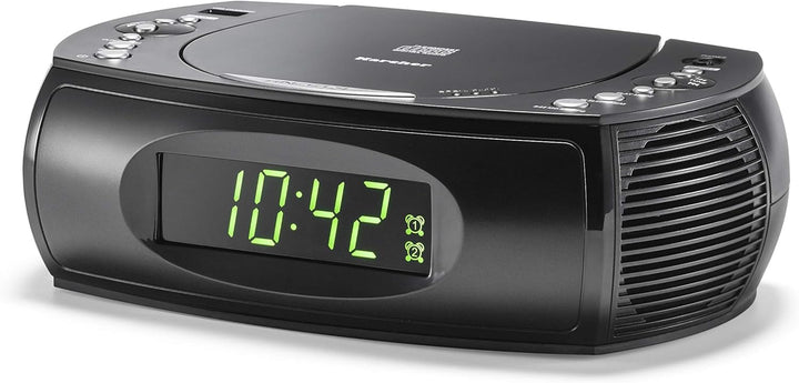 Karcher UR 1308 - Radiowecker mit CD-Player und Radio (UKW) & RR 5025-R tragbares CD Radio (CD-Playe