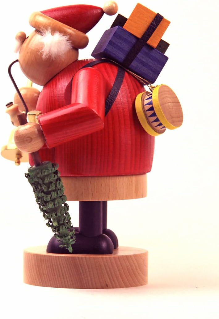 KWO Olbernhau 21507 Räuchermännchen Weihnachtsmann, 18 cm