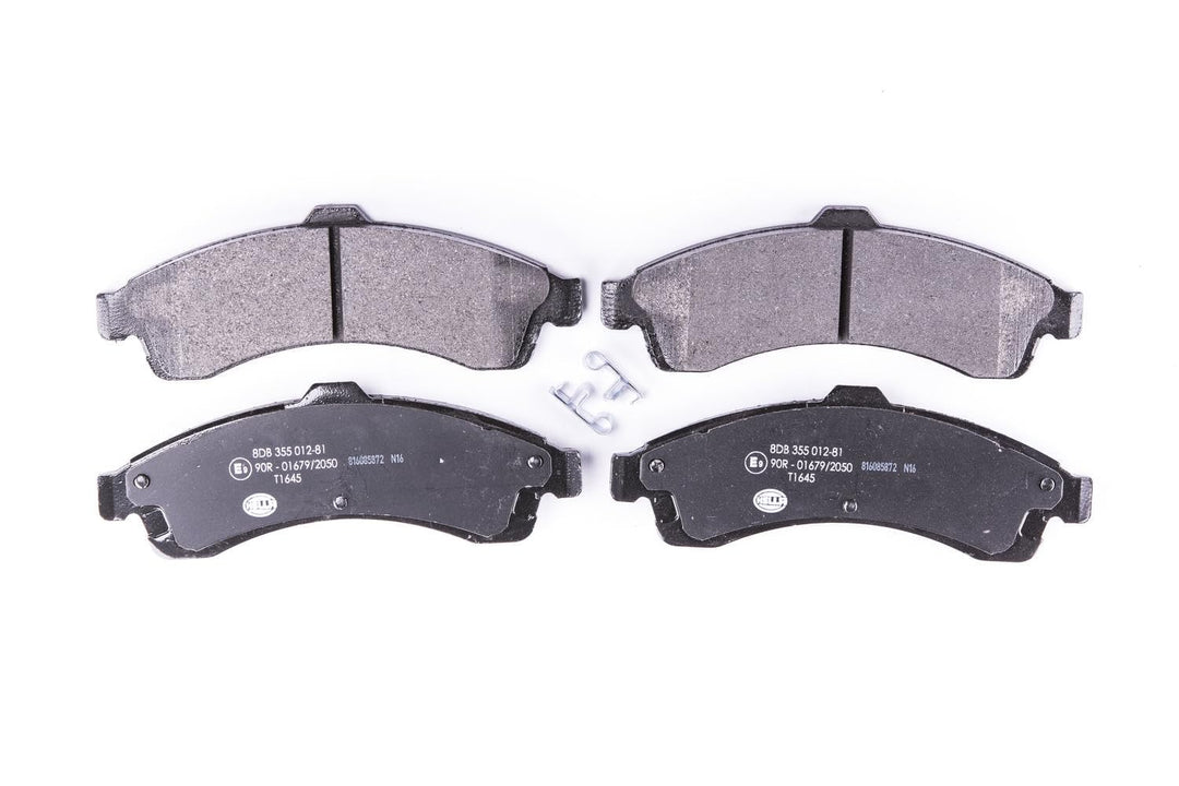 HELLA PAGID 8DB 355 012-811 Bremsbelagsatz - T1645 - Dicke/Stärke: 16.8mm - mit akustischer Verschle