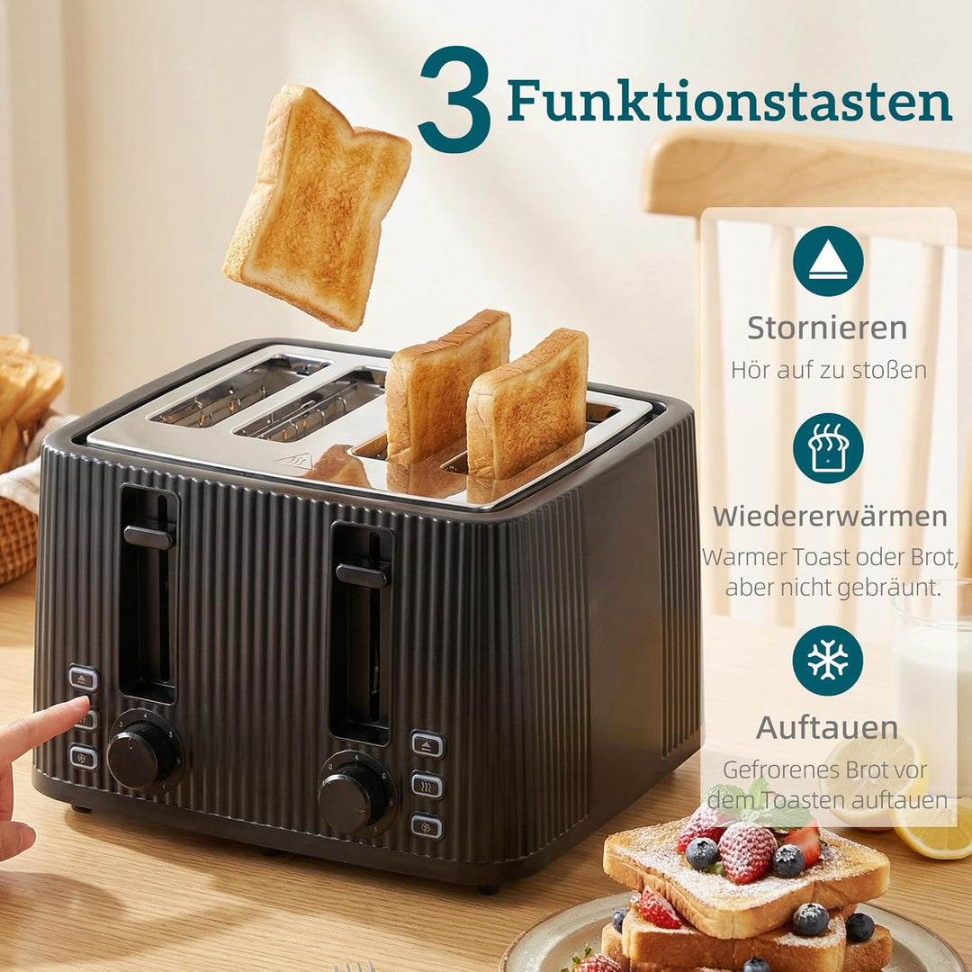 HOMCOM Wasserkocher Toaster Eierkocher Set 1,7L 2200W Edelstahl Schnell Wasserkocher mit Kalkfilter