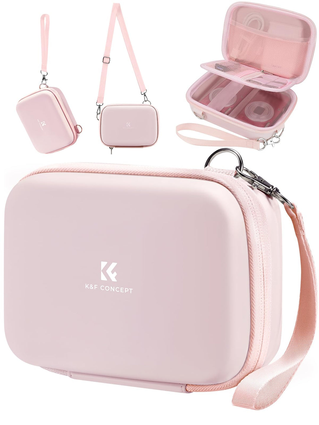 K&F Concept Digitalkamera Tasche kompatibel Fotokamera Tasche Eva-Hartschalendesign (nur Hülle) Rosa