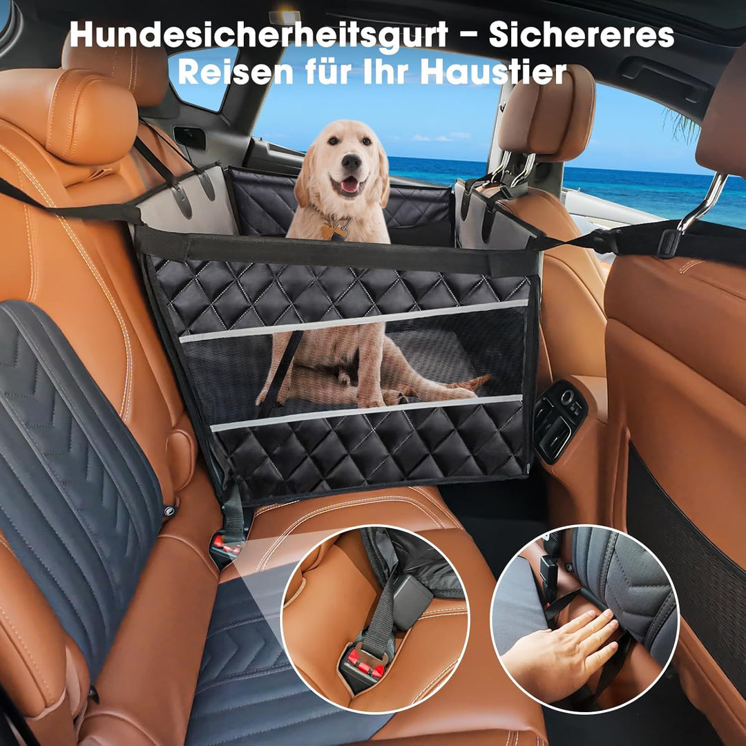 MIXJOY Hunde Autositz Extra Stabiler, Hundesitz Auto Wasserdichter Rutschfester Hundeautositz Hundes