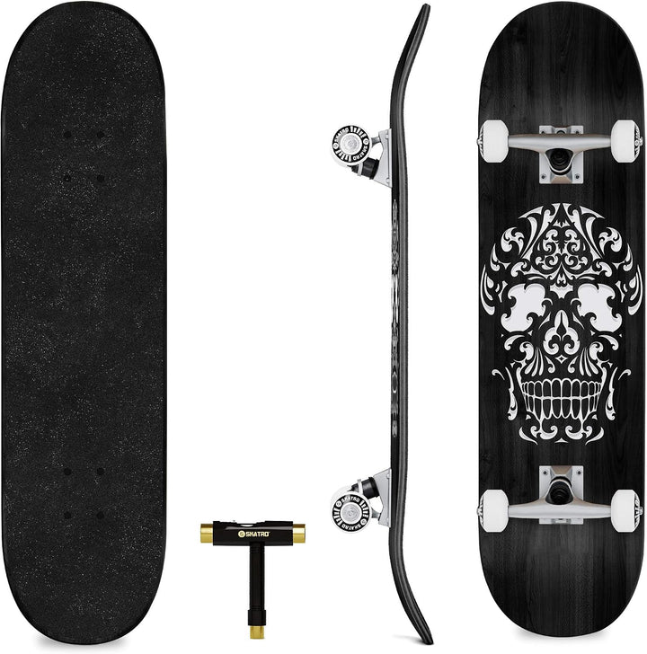 SKATRO - Pro Skateboard, 78,7 cm, komplettes Skateboard, Alter: Erwachsene, Jungen, Mädchen, Anfänge