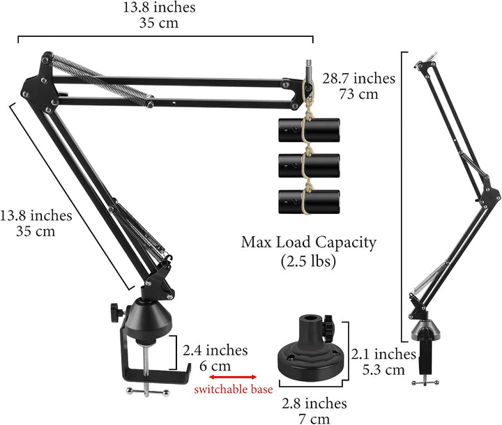 Geekria for Creators Mikrofonarm Kompatibel mit Razer Seiren X, Mini, V2 Pro, V2 X, Elite, Emote, Mi