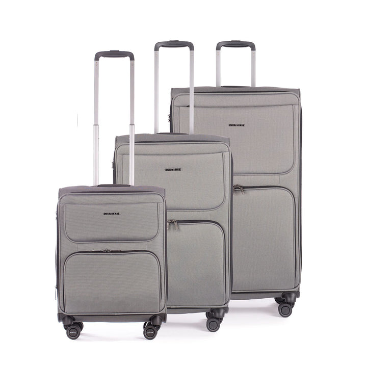 Stratic Bendigo Light+ Kofferset 3-teilig Koffer Weichschale Reisekoffer Trolley Handgepäck, 4 Rolle