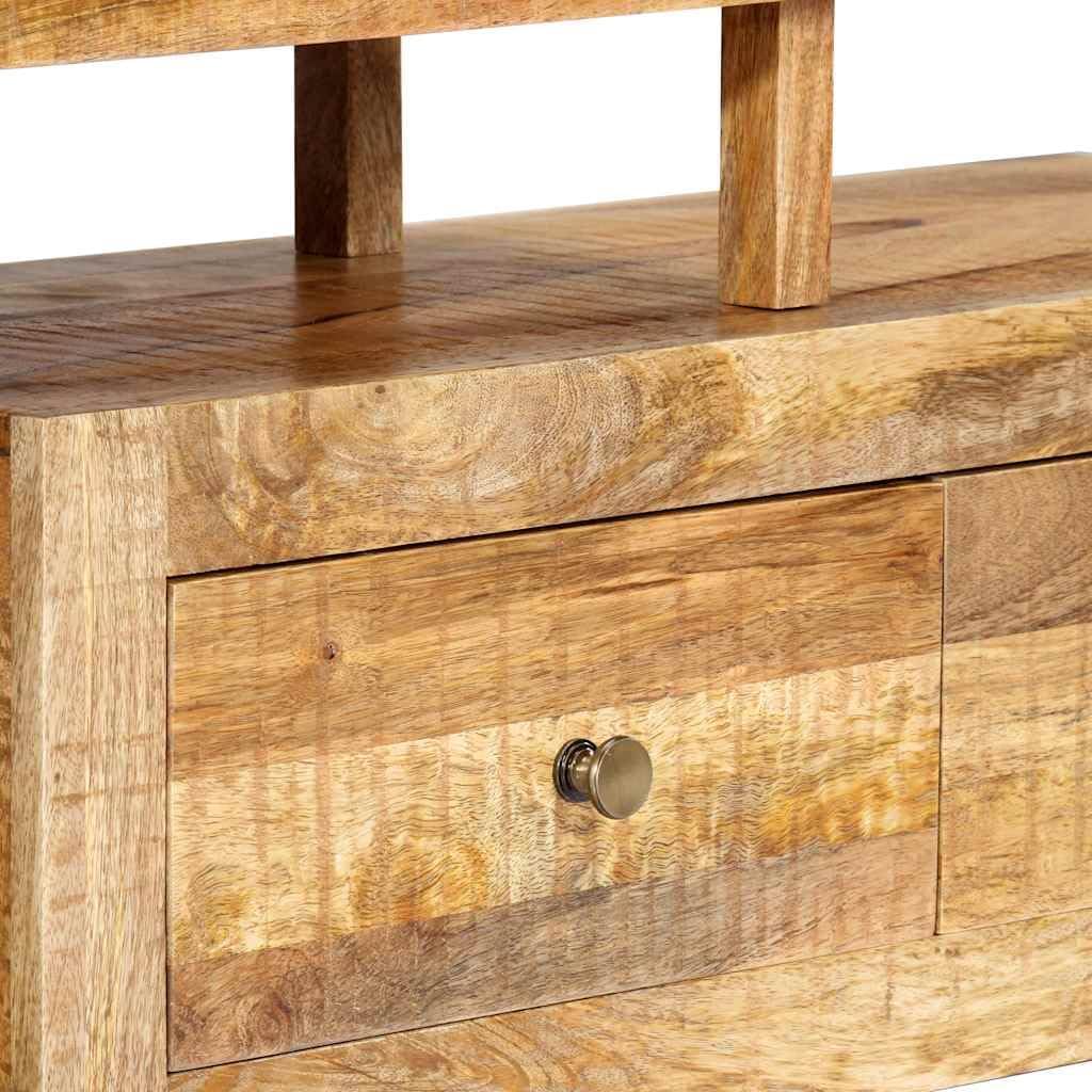 vidaXL Mangoholz Massiv TV Schrank mit 2 Schubladen 1 Fach TV Möbel Tisch Board Lowboard Fernsehtisc