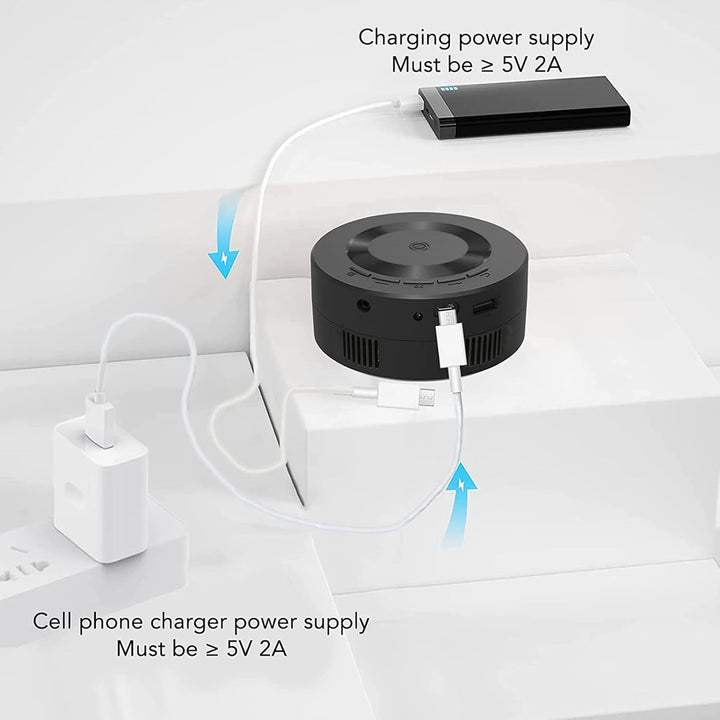 Miniprojektor, 1080P Beamer mit gleicher Bildschirmfunktion, Projektor Tragbarer Optische Linse zum