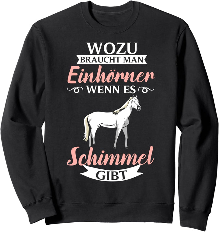 Reiten Kleidung Reitbekleidung Dressurreiten Schimmel Pferd Sweatshirt