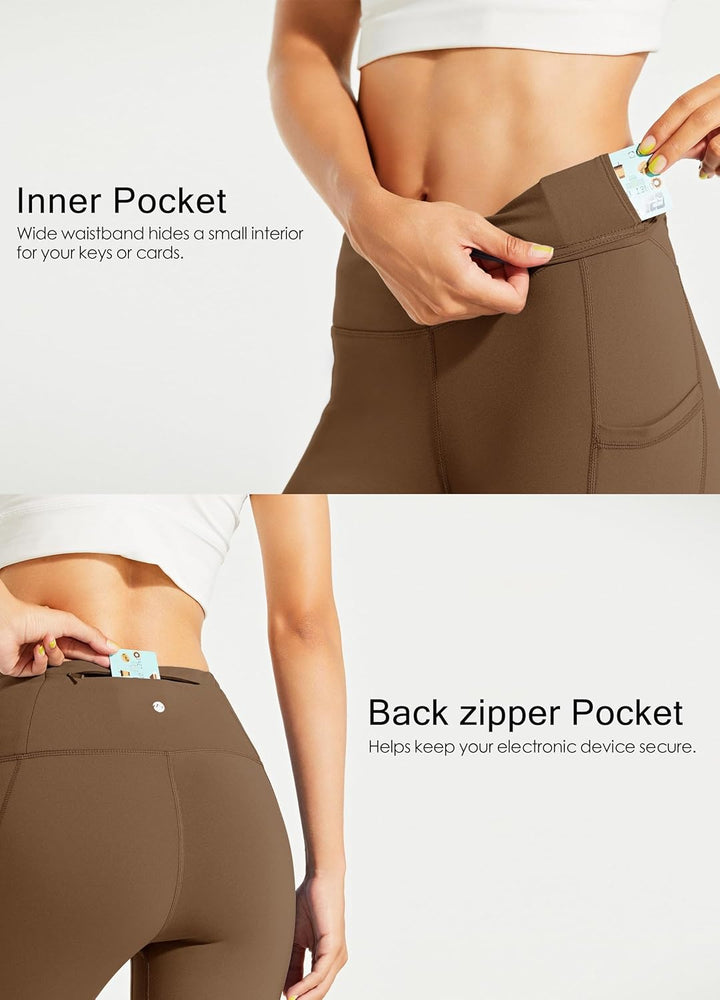 WILLIT Fleece gefütterte Leggings Damen Wasserbeständig Thermohose warme Winterhosen Yogahose Laufho