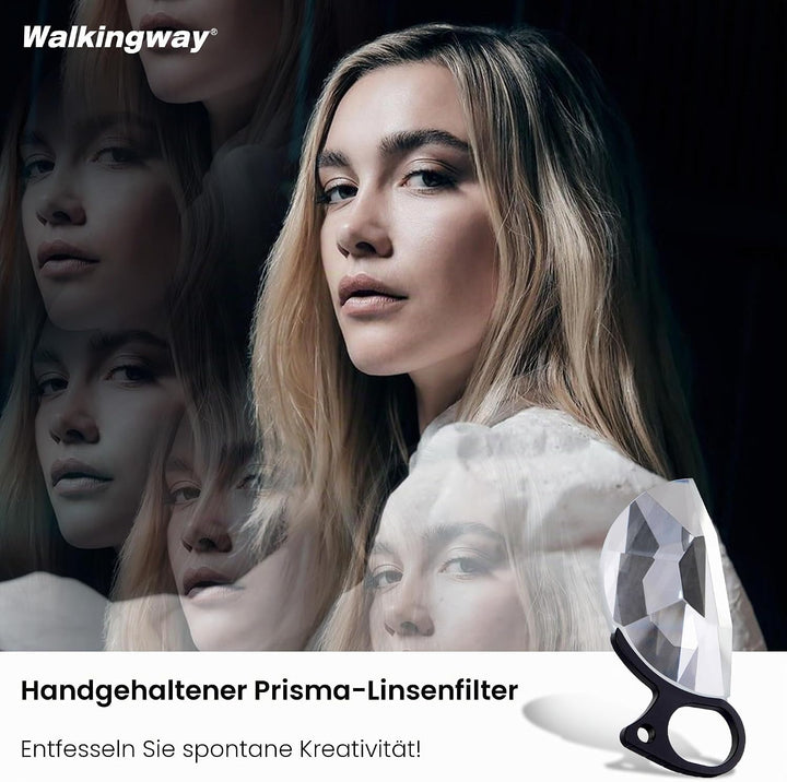 WalkingWay 79mm Handheld 8-Fach Prismenlinse K9 Optikglas für Kreative Fotografie & Video Kaleidosko