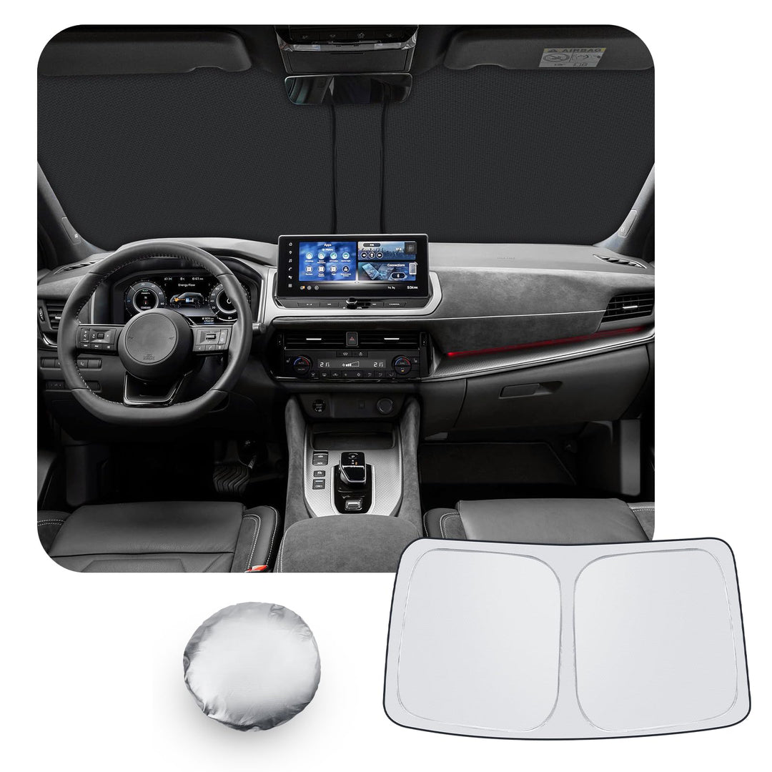 [Upgrade] CDEFG Kompatibel mit Nissan Qashqai J12 2021-2025 2026 Sonnenschutz Abdeckungen Frontschei