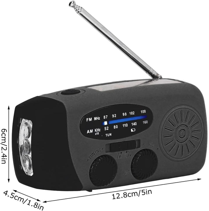Solar Notfall Radio, Kurbelradio mit handyladefunktion NOAA Haus und Camping Wetter-Radio mit AM/FM,