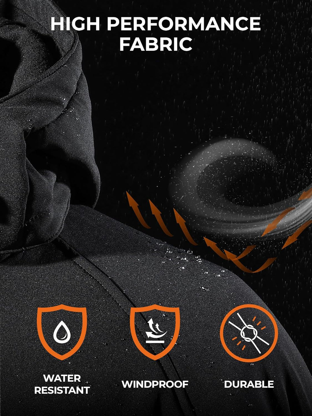 ORORO Beheizbare Jacke Herren mit Powerbank, Beheizte Jacke Herren Heizjacke Bis zu 10 Stunden Wärme