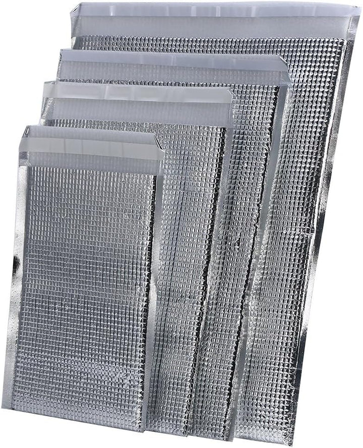 Dilwe Isolierte Taschen, Wiederverwendbare Aluminium Picknick Pouch Warm-Kalt f¨¹r 10 St¨¹cke (25x30