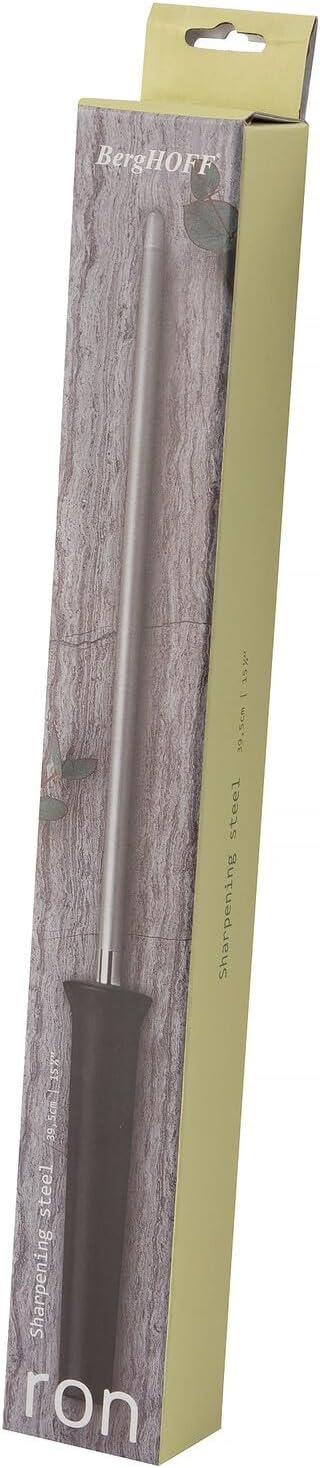 BergHOFF Ron 25,4 cm Diamond Carbon Messer schärfen Stab, Edelstahl, Schwarz, 5,5 x 4,1 x 43,5 cm
