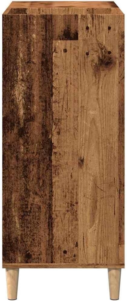 vidaXL Plattenschrank Altholz-Optik 84,5x38x89 cm Holzwerkstoff Braun, Braun