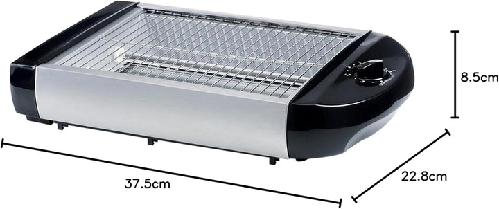 EPIQ 80001213 Flach-Toaster, Tisch-Röster, Edelstahl-Design, Sandwiches, Baguette, 600 Watt Leistung