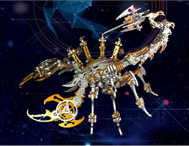 Bunte 3D-Metallpuzzles für Erwachsene, Skorpion, Metallmodellbausätze, DIY-Gebäude-Spielzeug, 3D-Met