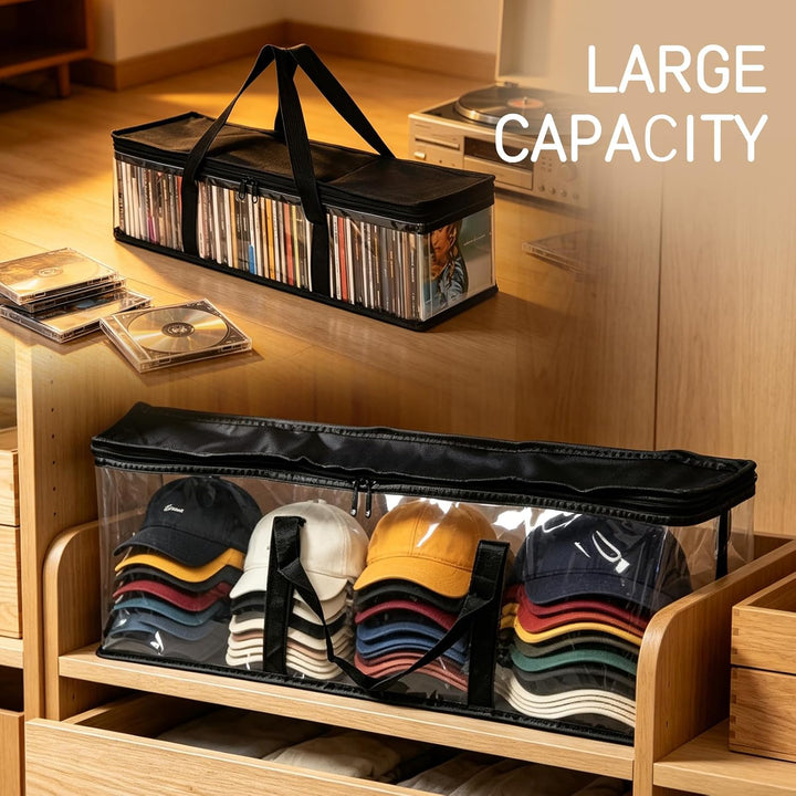 BAIFULAI 6 Stück DVD Aufbewahrungstaschen, 60 * 15 * 22cm CD Aufbewahrung Tasche, Platz für 160 DVDs