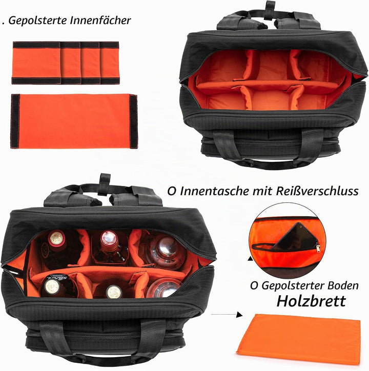 CURMIO Cocktail Shaker Set Tasche, Aufbewahrungstasche für Bartender Sets, Tragetasche für Barkeeper
