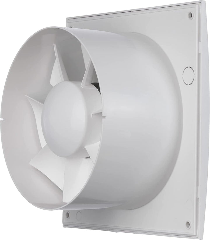 Ø 150mm Weiss Badlüfter mit Timer und Feuchtesensor - Lüfter für Effiziente Belüftung im Bad Kuche W