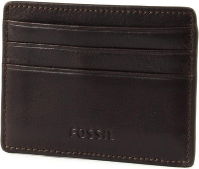 Fossil Brieftasche für Herren Derrick, 100% Leder Bifold Dunkelbraun 11,5 cm L x 2 cm B x 9 cm H ML3