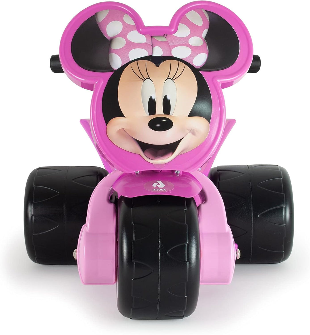 INJUSA - Elektromotorrad Minnie Mouse Samurai, 6V Batterie, für Kinder von 1 bis 3 Jahren, mit Gaspe