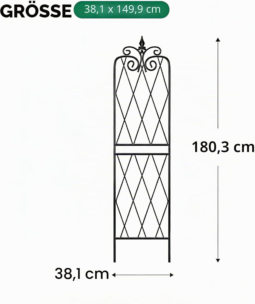 2 Pack 71" H x15 W Trellis,Black Garden Trellis for Climbing Plants Outdoor Metal Frame Sturdy Trell