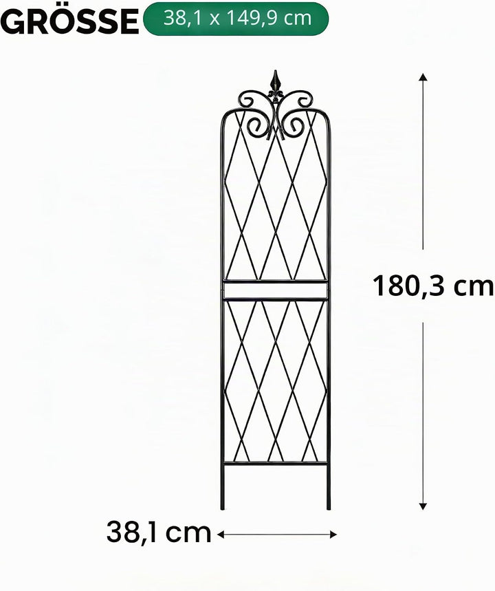 2 Pack 71" H x15 W Trellis,Black Garden Trellis for Climbing Plants Outdoor Metal Frame Sturdy Trell