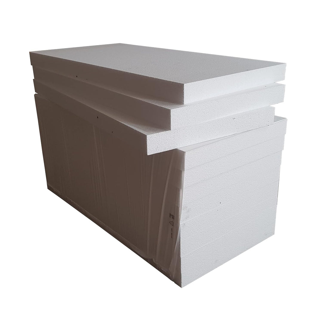 Fassadendämmplatte, weiss EPS 035 WDV, 1000 mm x 500 mm (Stärke 80 mm, 6) Stärke 80 mm 6, Stärke 80