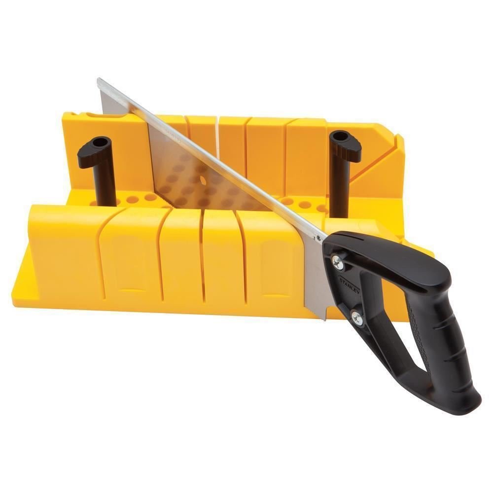 Stanley Gehrungslade Kunststoff (inklusive Rückensäge, Haltennocken-System, 90°/45°/22.5° Winkel ein
