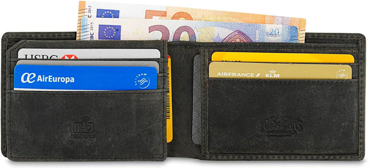 Lois - Geldbörse Herren Leder - Herren Geldbörsen Leder mit RFID Schutz - Geldbörse Herren Klein - G