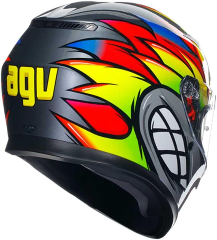 AGV K3 Birdy 2.0 Integralhelm (grau/gelb/rot) S (55), S (55)