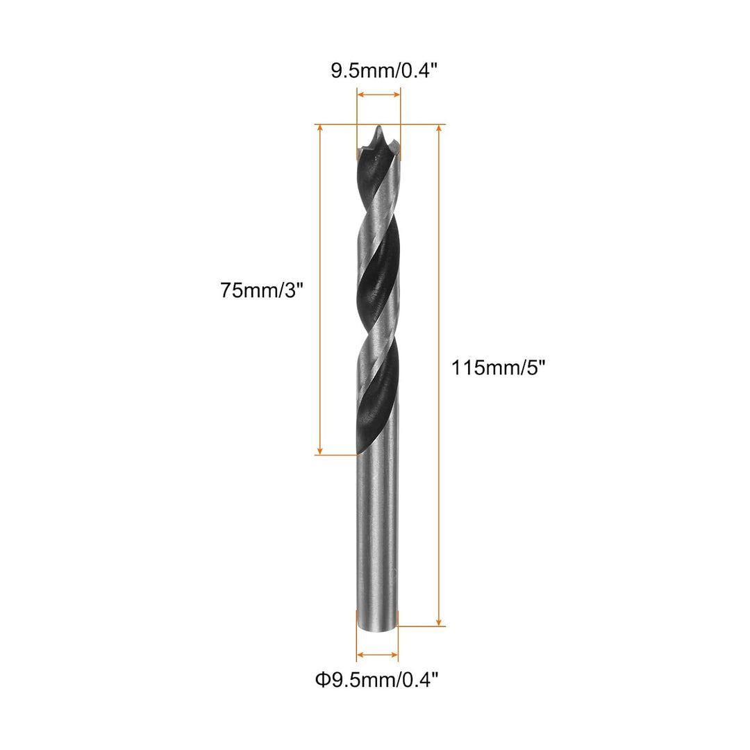 HARFINGTON Spiralbohrer mit geradem Rundschaft, Durchmesser 9,5 mm, metrische Bohrspitze, 7,6 cm Boh