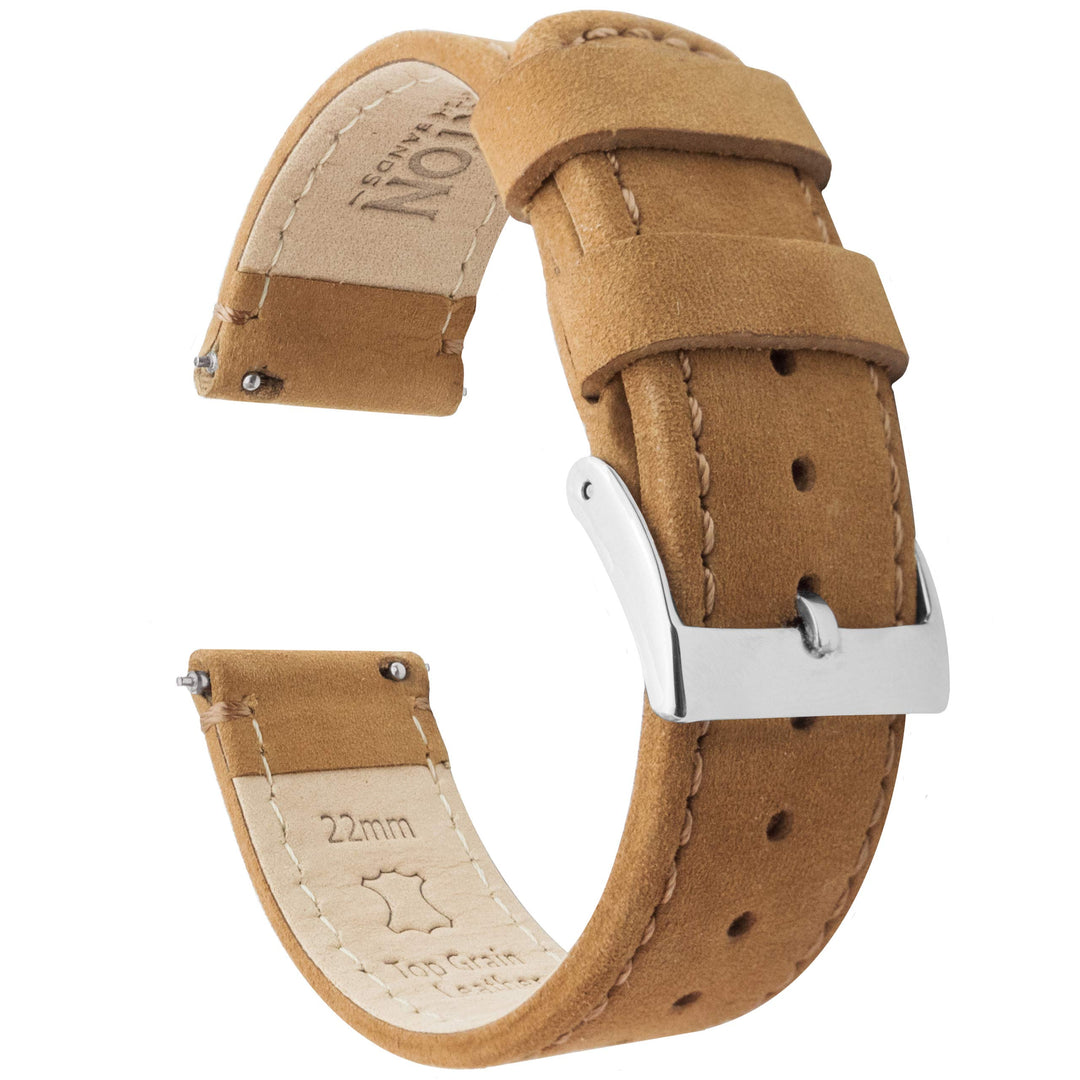 BARTON WATCH BANDS Schnellverschluss. - Top Marke Leder Uhrenarmbänder - Wahl der Farbe und Breite 1
