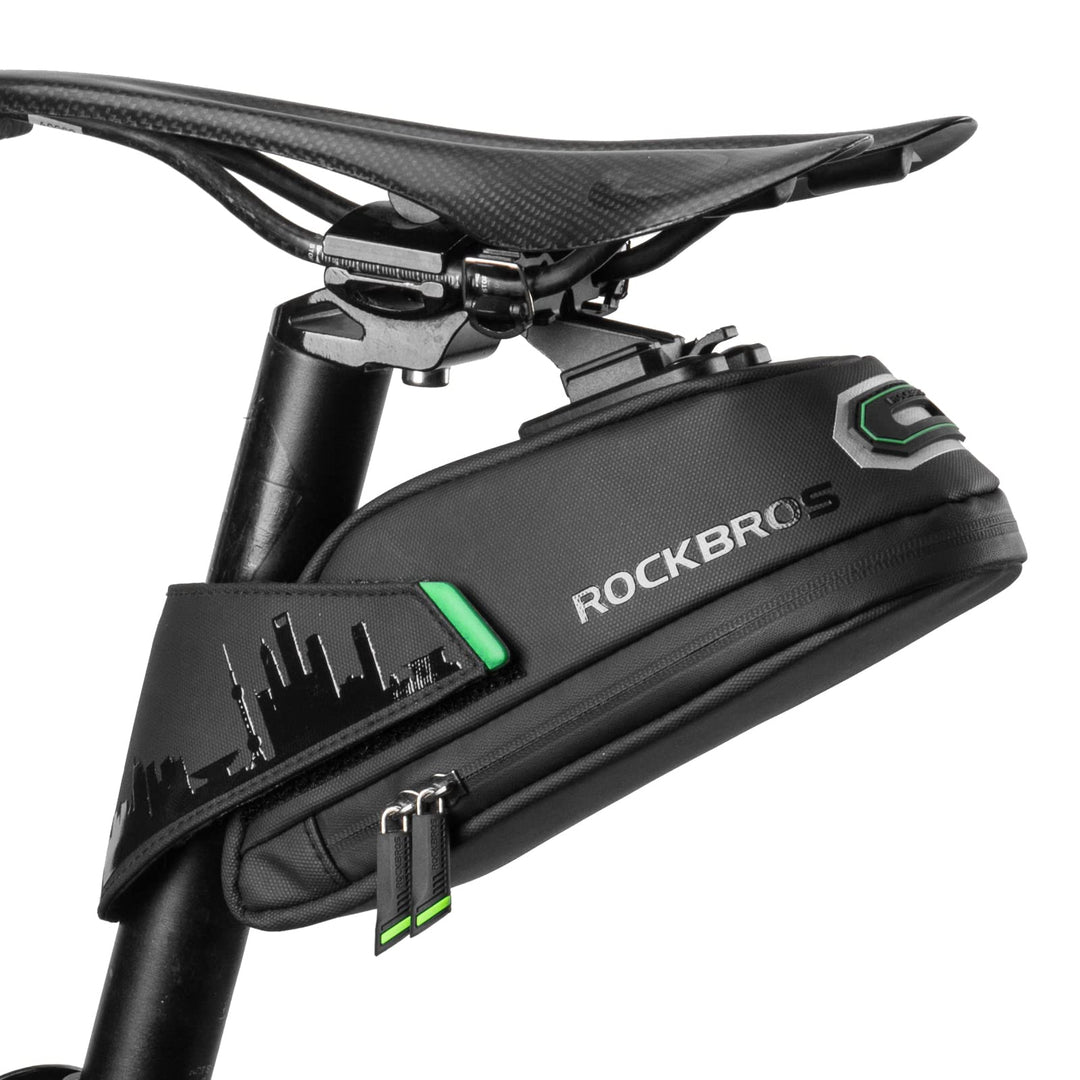 ROCKBROS Fahrrad Satteltasche Fahrradtasche für MTB Rennrad Wasserdicht Stossfest Sitztasche Schwarz