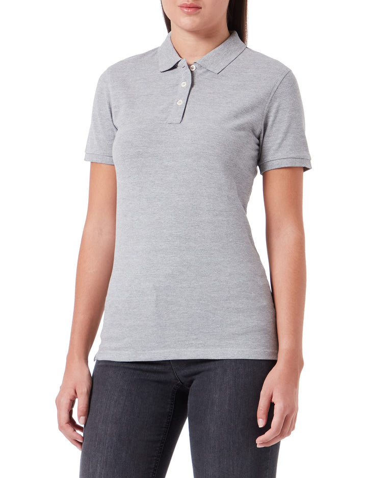 Clique Damen Premium Polo Shirt Polohemd, Grau (Grau), Meliert